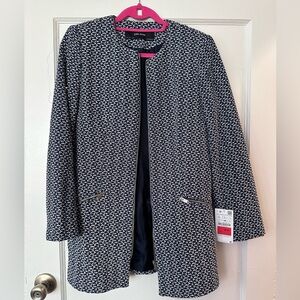 Zara Navy & White Peacoat